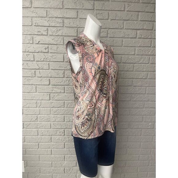 Tommy Hilfiger Multicolored Paisley Print Blouse Size M - Picture 3 of 9